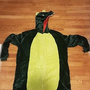 Men's Large Alligator/Dinosaur Fleece Onesie